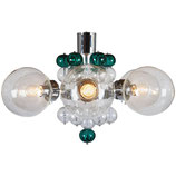 Stunning Large Chandelier with Handblown Glass Globes