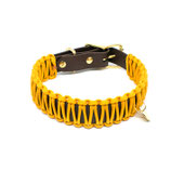 Biothane Paracord Halsband "DUNKELBRAUN & SONNENGELB"