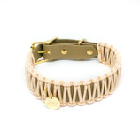Biothane Paracord Halsband "BEIGE & CREME"