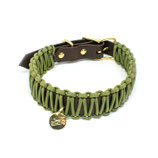 Biothane Paracord Halsband "DUNKELBRAUN & OLIV"