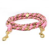 Leine "BEIGE & ROSA"