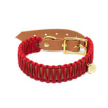 Biothane Paracord Halsband "COGNAC & ROT"