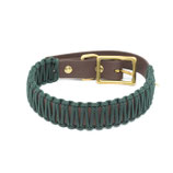 Biothane Paracord Halsband "DUNKELBRAUN & DUNKELGRÜN"