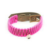 Biothane Paracord Halsband "BEIGE & PINK"