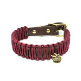 Biothane Paracord Halsband "DUNKELBRAUN & DUNKELROT"