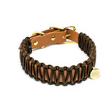 Biothane Paracord Halsband "COGNAC & DUNKELBRAUN"