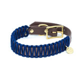 Biothane Paracord Halsband "DUNKELBRAUN & DUNKELBLAU"
