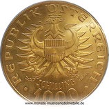 1000 Schilling Babenberger Österreich 1976