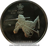 20 Dollar XV Winter Spiele  Biathlet Kanada 1986