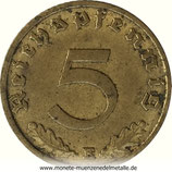 5 Reichspfennig Adler mit Hakenkreuz Div. Jahrgang