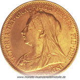 1/2  Pfund Victoria m.Schleier  Div. Jahrgang