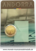 2 Euro 30 Jahre Volljährigkeit Coin-Card Andorra 2015