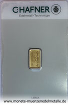 2 Gramm C. Hafner Gold Barren