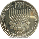 5 Mark Grundgesetz der Bundesrepublik Deutschland 1974