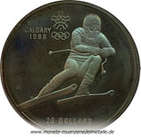 20 Dollar XV Winter Spiele Abfahrtsläufer  Kanada 1985