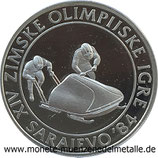 100 Dinar Olympische Spiele Bobrennen 1983 Serbie - Jugoslawien