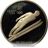 20 Dollar XV Winter Spiele Skispringen  Kanada 1987