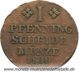 1 Pfenning Carl Herzog Braunschweig Deutschland 1830