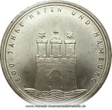 10 Mark 800 Jahre Hafen Deutschland 1989
