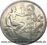 10 Korun lindenschössling Tschechien 1930
