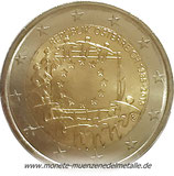 2 Euro 30 Jahre Europa Flagge  Österreich  2015
