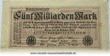 5 Milliarden Mark Reichsbanknoten 1923 Deutschland