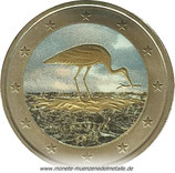 2 Euro Farbe Storch Lettland 2015