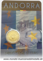 2 Euro 25 Jahre Zollunion  Coin-Card Andorra 2015
