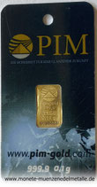 0,10 Gramm PIM 999,9 Gold Barren
