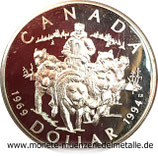 1 Dollar  Hundeschlitten Kanada 1994