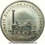 5 Mark Lokomotive Saxonia Deutsche DDR 1988