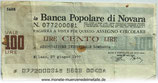 100 Lire Assegno Circolare Novara 1977 Italien