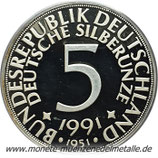1 OZ Silber Medalien 999/1000  1991 Deutschland