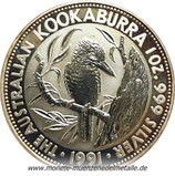 5 Dollar Kookaburra Australien 1991