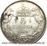 5 Korona franz Joseph I 1909 Ungar