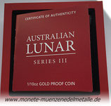15 Dollar  Ochse  PP 2.500 EX  Australien   2021
