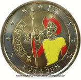 2 Euro Farbe Don Quichote Spanien 2005