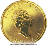 1 Dollars  Maple Leaf  Kanada  1993
