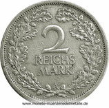 2 Reichs Mark deutsche reich Deutschland 1926