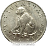 25 New Pence Affe Gibraltar 1971