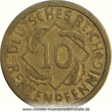 10 Renten Pfennig Deutschland Div. Jahrgang