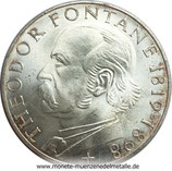 5 Mark Theodor Fontane Deutschland 1969