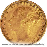 1  Pfund Victoria Jugend  Großbritannien 1876