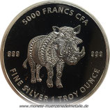 5000 Francs Warzenschwein Tschad  2021