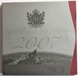 Euro Kursmünzensatz  1 Cent Bis  5 Euro San Marino  2007