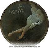 20 Dollar XV Winter Spiele Eisschnellläufer  Kanada 1985