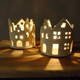 Lichterhaus  aus Keramik Altstadt, Teelichthaus