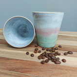 Keramik Becher Rainbow Flow