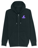 Haecksen Power/ Zipperjacke / black / Front. + Rückendruck / Innen Brushed (mit Flausch)