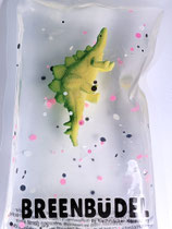 Breenbüdel 2.0 mit Dinosaurier grün-gelb